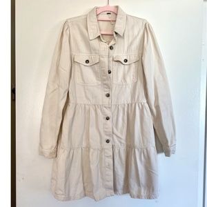 Free People - White Denim Dress - Size Small